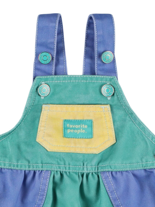 Favorite People: Salopette in cotone stampato - Multicolore - kids-girls_1 | Luisa Via Roma