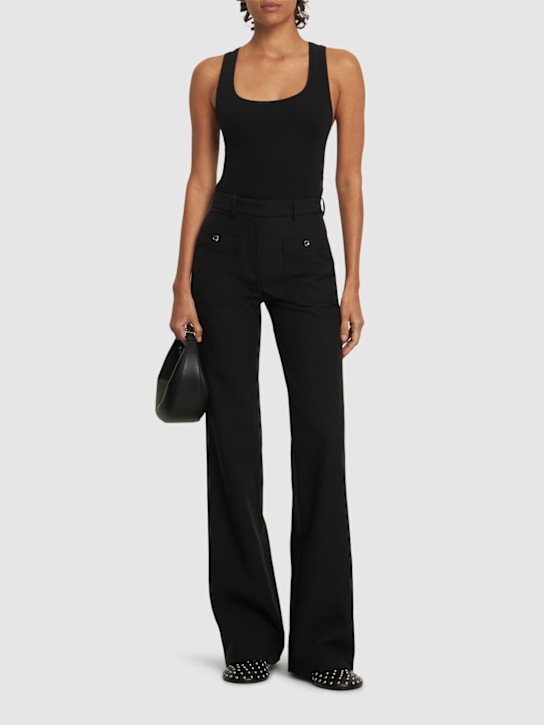 Coperni: Four-pocket tailored flared pants - Black - women_1 | Luisa Via Roma