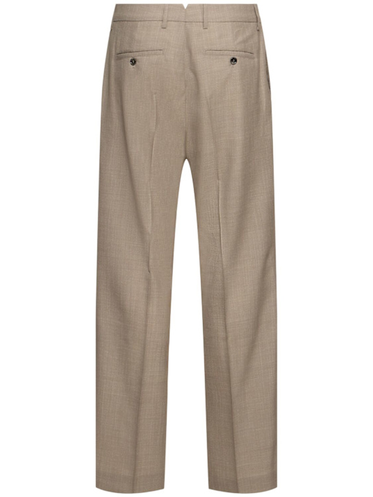 AMI Paris: Straight fit wool pants - Ash - men_3 | Luisa Via Roma
