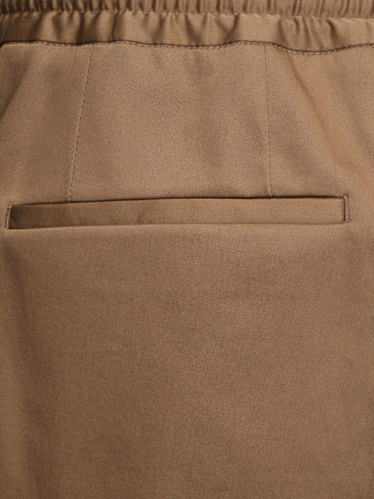 Lardini: Miami stretch cotton jogger pants - Brown - men_4 | Luisa Via Roma