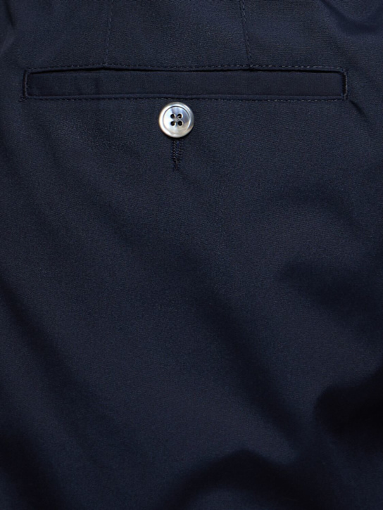 Thom Browne: Utility chino shorts - Navy - men_4 | Luisa Via Roma