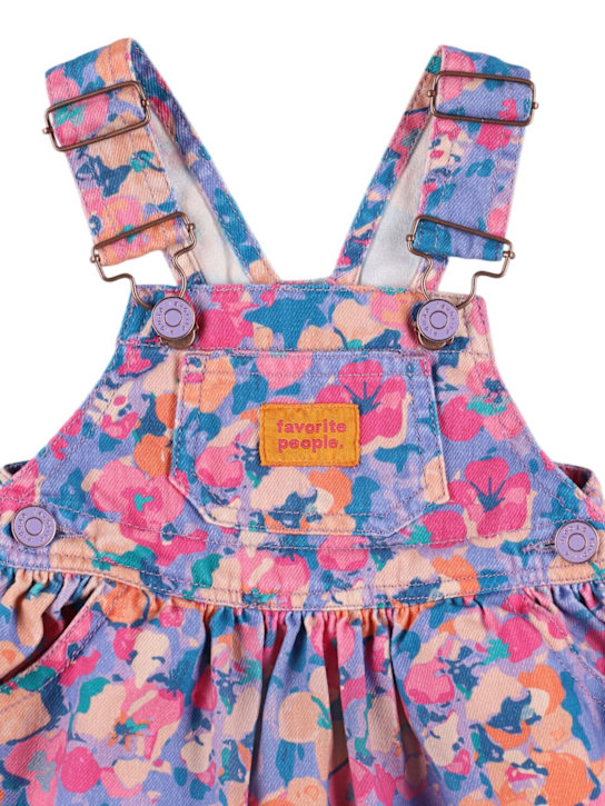 Favorite People: Printed cotton overall dress - Multicolor - kids-girls_1 | Luisa Via Roma