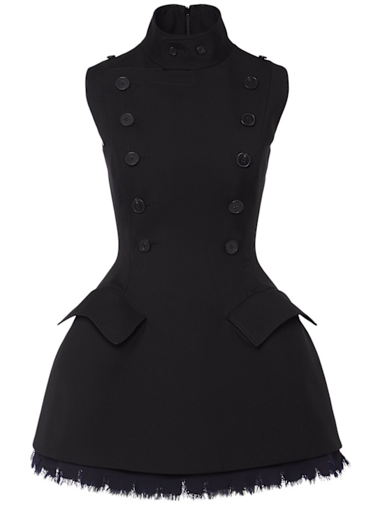 McQueen: Wool day dress - women_0 | Luisa Via Roma