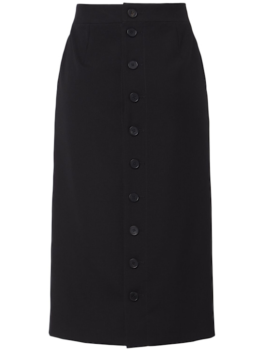 McQueen: Wool skirt - Black - women_1 | Luisa Via Roma