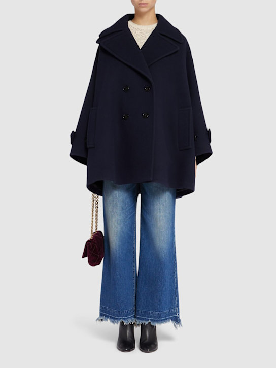 Chloé: Wool blend short coat - women_1 | Luisa Via Roma