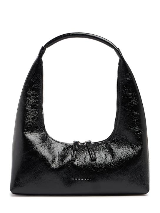MARGESHERWOOD: Borsa hobo in pelle - Black Crinkle - women_0 | Luisa Via Roma