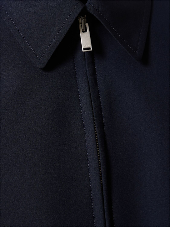 Lardini: Wool & cotton jacket - Navy - men_4 | Luisa Via Roma