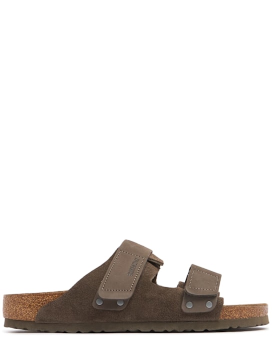 BIRKENSTOCK: Uji suede sandals - men_0 | Luisa Via Roma