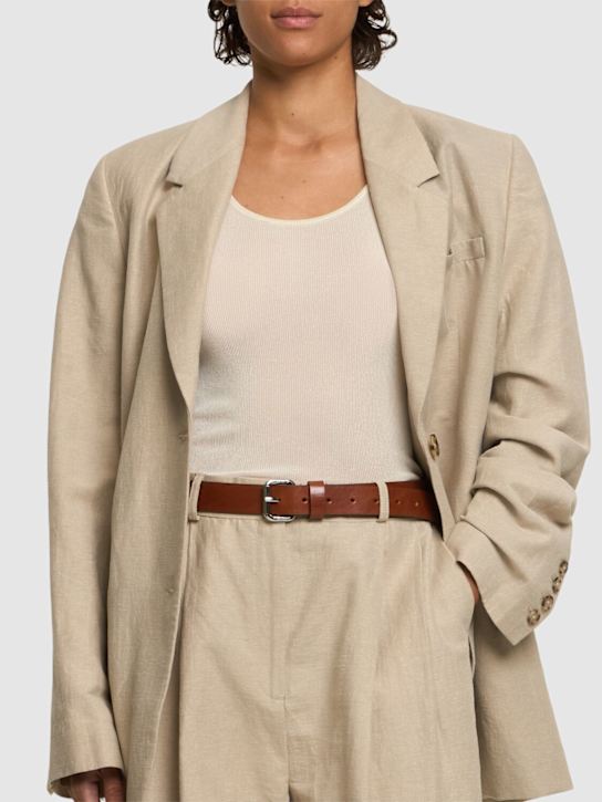 Weekend Max Mara: 25mm Afona leather belt - women_1 | Luisa Via Roma