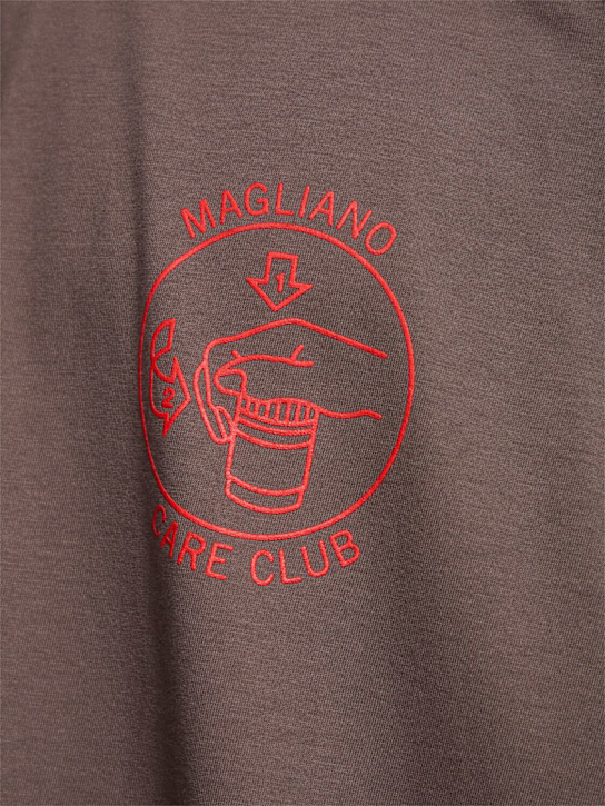 Magliano: Trauma oversize cotton t-shirt - Black - men_4 | Luisa Via Roma