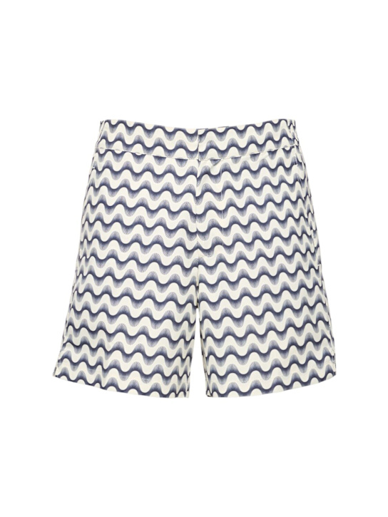 Frescobol Carioca: Porto Copa Raio Do Sol print swim shorts - Charcoal Blue & - men_0 | Luisa Via Roma