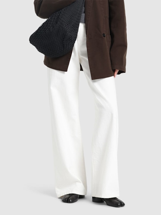 Maison Margiela: 30mm Tabi leather pumps - Black - women_1 | Luisa Via Roma