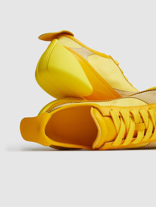 McQueen: Flexion leather sneakers - Yellow - men_3 | Luisa Via Roma
