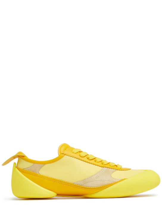 McQueen: Flexion leather sneakers - Yellow - men_0 | Luisa Via Roma