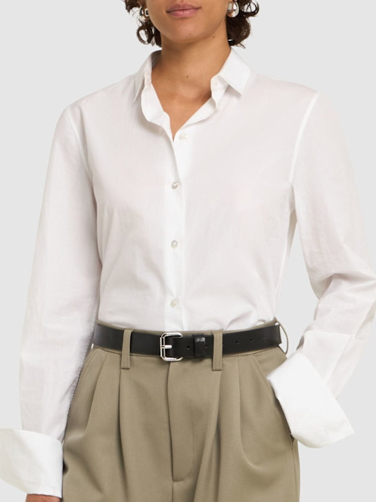 Weekend Max Mara: 25mm Afona leather belt - Black - women_1 | Luisa Via Roma