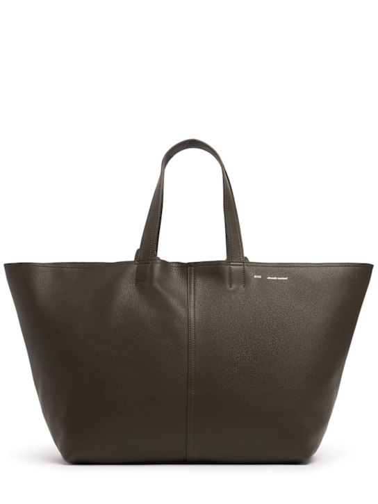 AMI Paris: Midi leather tote bag - women_0 | Luisa Via Roma