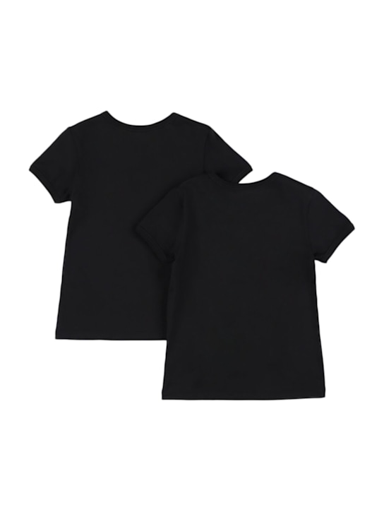 Dolce&Gabbana: Set of 2 cotton t-shirts - Black - kids-boys_2 | Luisa Via Roma