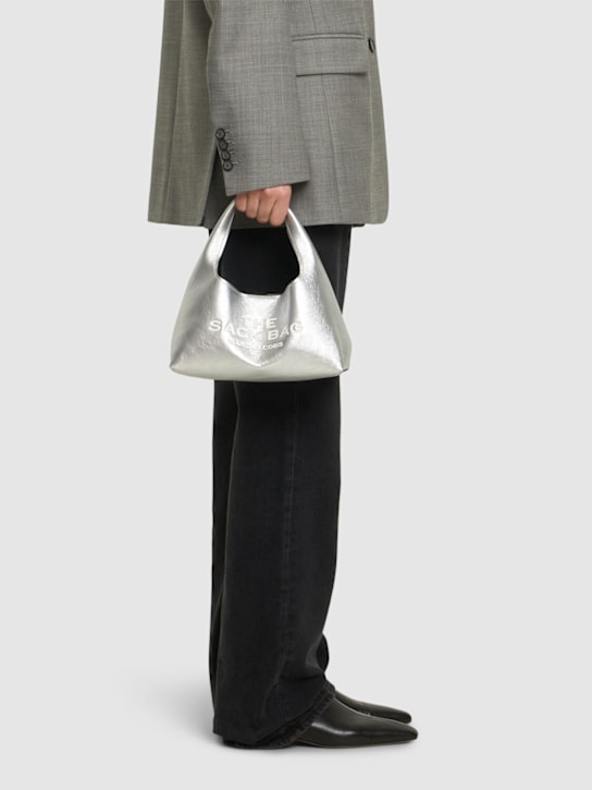 Marc Jacobs: The Mini Sack metallic top handle bag - women_1 | Luisa Via Roma