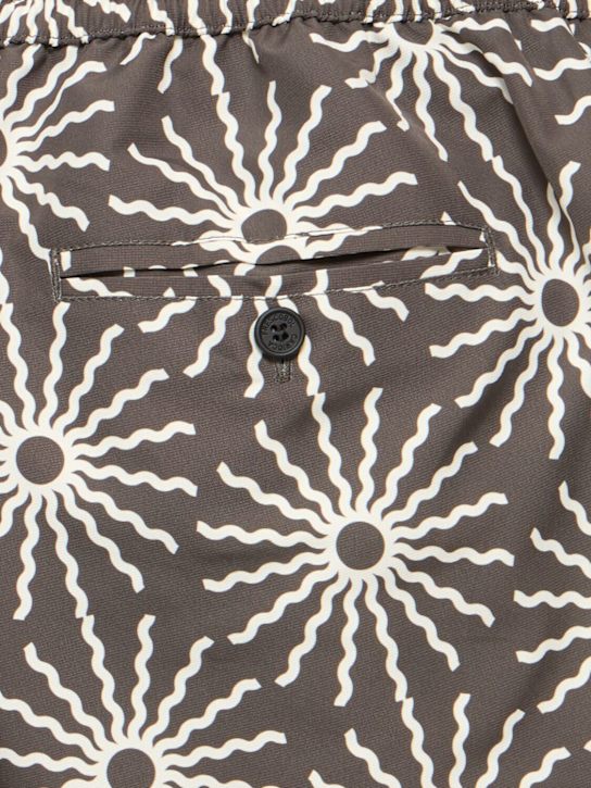 Frescobol Carioca: Rio O Sol print swim shorts - Seawood Ivory - men_3 | Luisa Via Roma