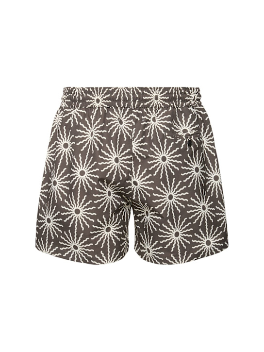Frescobol Carioca: Rio O Sol print swim shorts - Seawood Ivory - men_2 | Luisa Via Roma