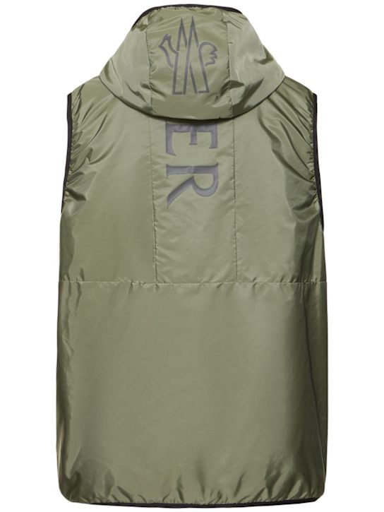 Moncler: Moretan nylon vest - Sage Green - men_3 | Luisa Via Roma