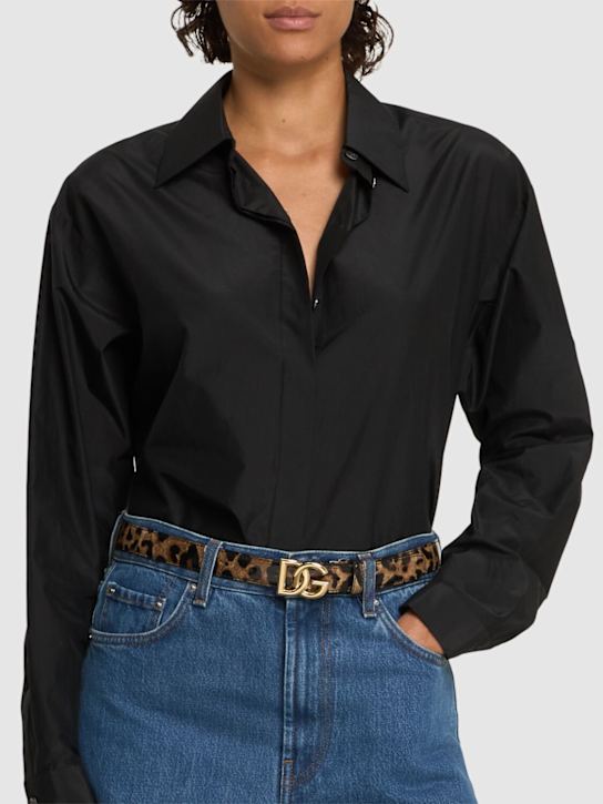 Dolce&Gabbana: 25mm Printed leather belt - Leopard - women_1 | Luisa Via Roma