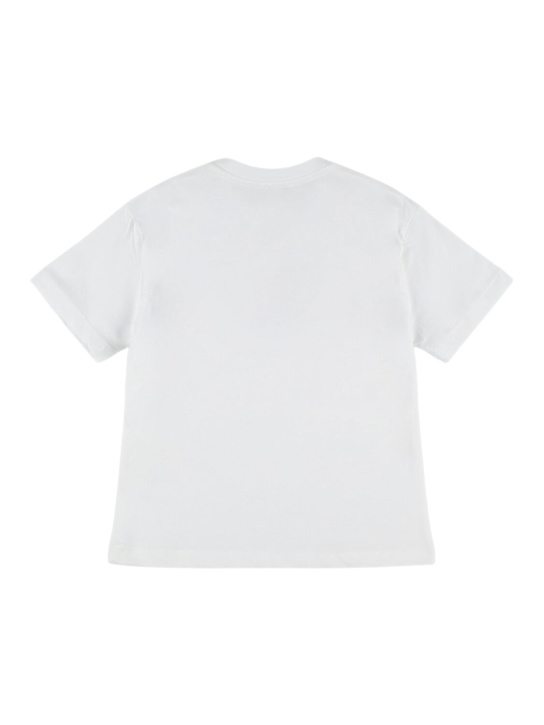 MSGM: Printed cotton jersey t-shirt - White - kids-boys_2 | Luisa Via Roma