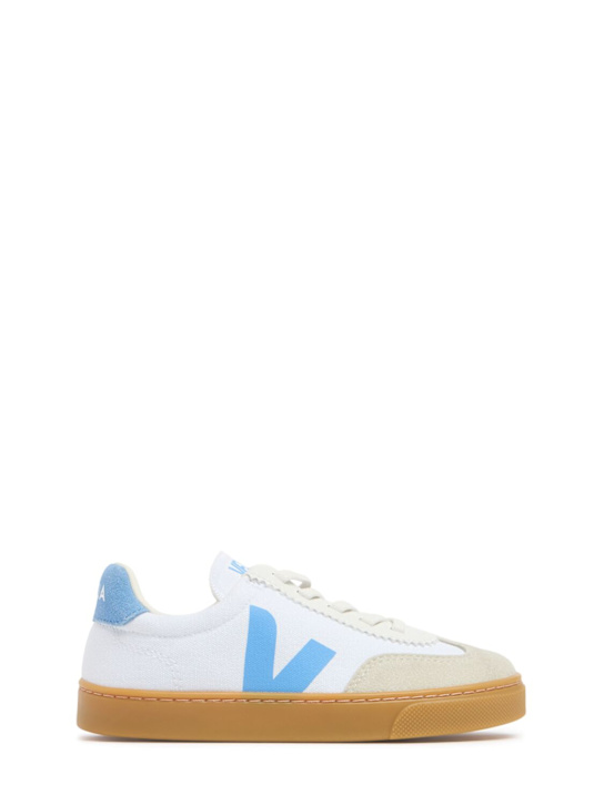 Veja: スモール ボレー キャンバスレースアップスニーカー - ホワイト/ブルー - kids-boys_0 | Luisa Via Roma