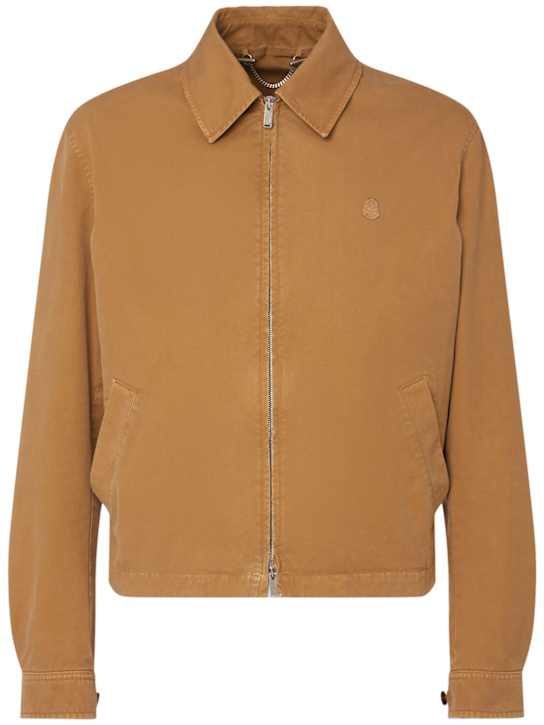 McQueen: Embellished washed cotton jacket - men_0 | Luisa Via Roma