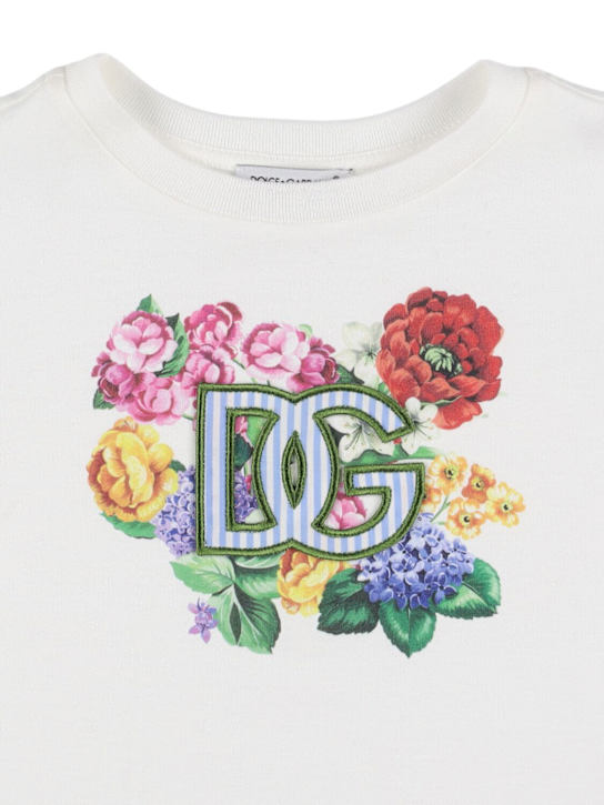 Dolce&Gabbana: コットンTシャツ - ホワイト - kids-girls_1 | Luisa Via Roma