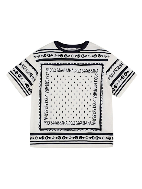 Dolce&Gabbana: Printed cotton jersey t-shirt - kids-boys_0 | Luisa Via Roma