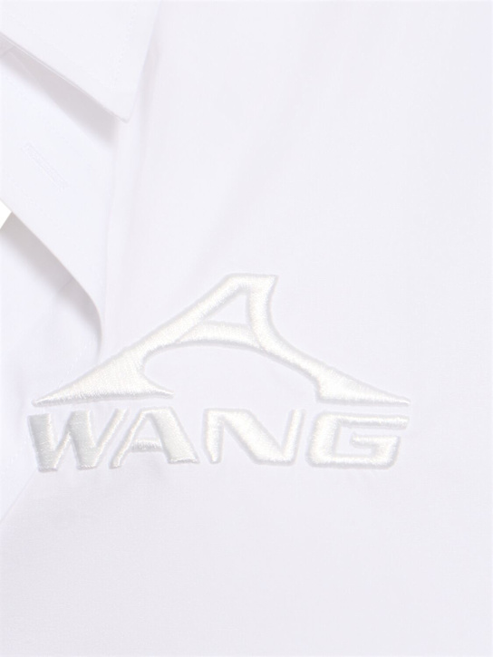 Alexander Wang: Oversize shirt w/ graphic embroidery - White - women_4 | Luisa Via Roma
