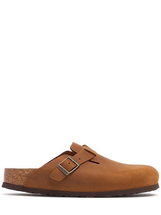 BIRKENSTOCK: Boston oiled leather mules - women_0 | Luisa Via Roma