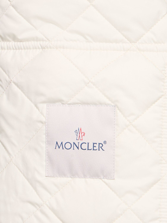 Moncler: Chitre diamond quilted shirt jacket - White - women_5 | Luisa Via Roma