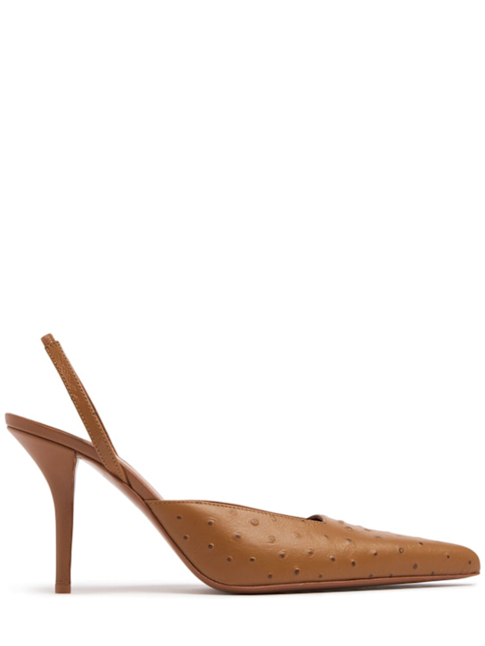 85mm Octavie ostrich print leather heels - Thumbnail 1