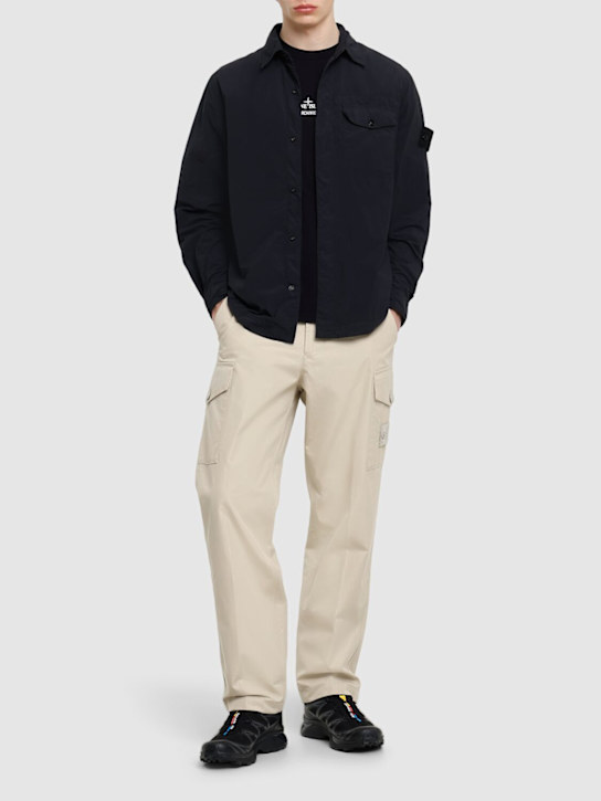 Stone Island: Ghost shirt - Black - men_1 | Luisa Via Roma