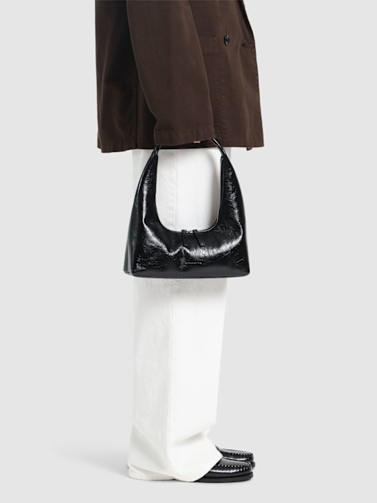 MARGESHERWOOD: Borsa hobo in pelle - Black Crinkle - women_1 | Luisa Via Roma