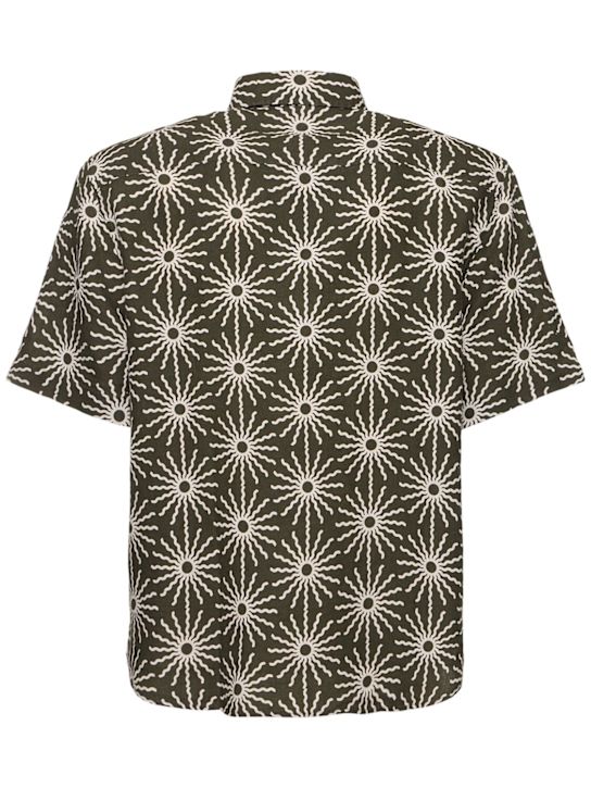 Frescobol Carioca: Castro Copa Sol printed linen shirt - Seawood - men_3 | Luisa Via Roma