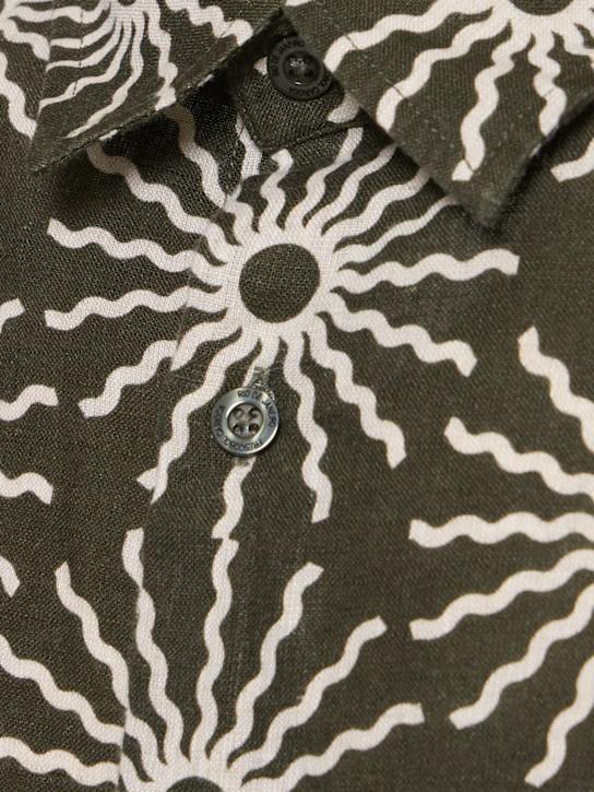 Frescobol Carioca: Castro Copa Sol printed linen shirt - Seawood - men_4 | Luisa Via Roma