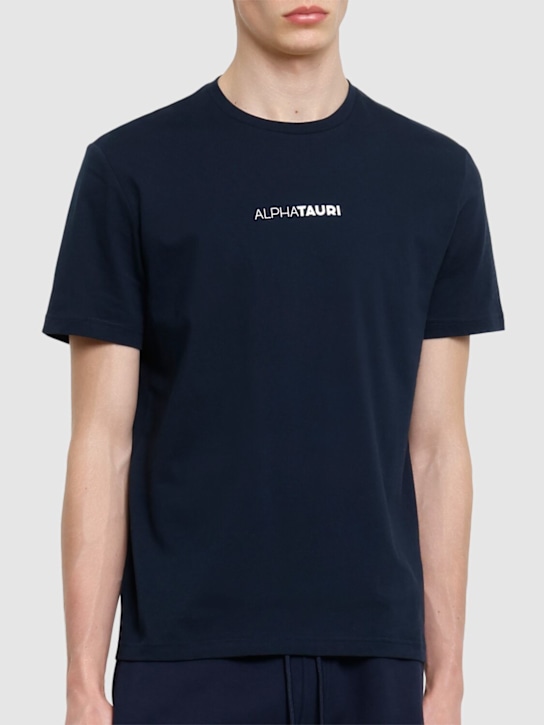 Alphatauri: Jotta short sleeve t-shirt - Marine Blue - men_2 | Luisa Via Roma