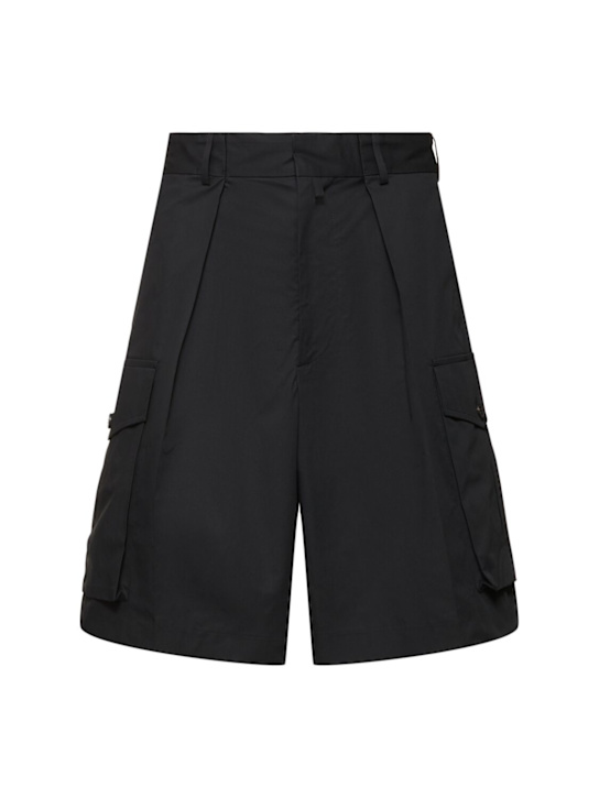 Dries Van Noten: Piers Tris shorts - Black - men_0 | Luisa Via Roma