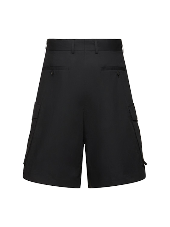 Dries Van Noten: Piers Tris shorts - Black - men_1 | Luisa Via Roma