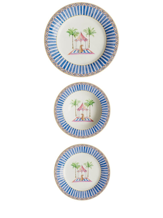 LISA CORTI: Set of 3 Sariska plataes - ecraft_0 | Luisa Via Roma
