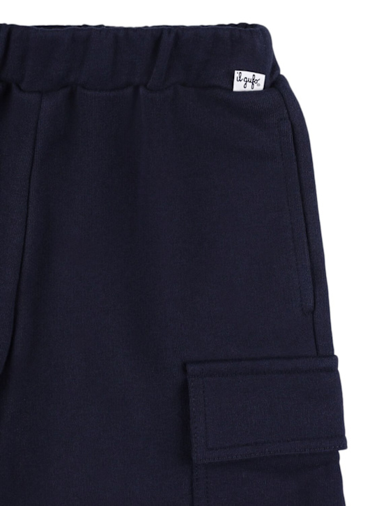 Il Gufo: Cotton fleece cargo shorts - kids-boys_1 | Luisa Via Roma