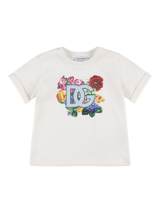 Dolce&Gabbana: コットンジャージーTシャツ - kids-girls_0 | Luisa Via Roma