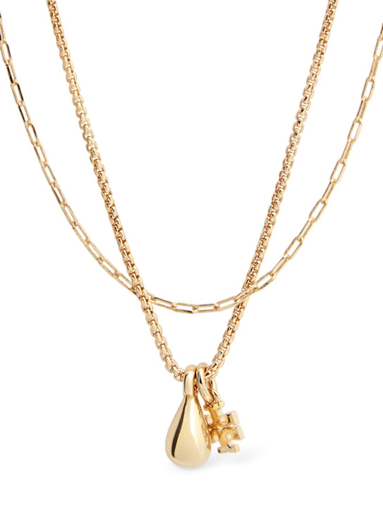 Tory Burch: Good Luck layered chain necklace - women_0 | Luisa Via Roma