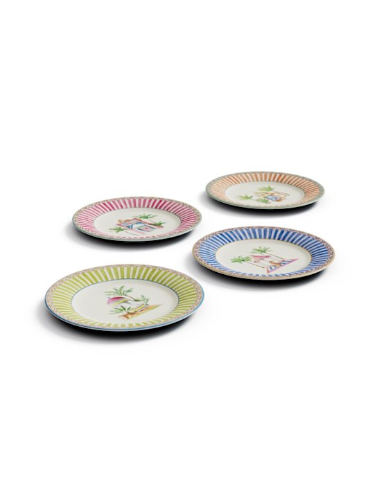 LISA CORTI: Set di 4 piatti da dessert Sariska - Multicolore - ecraft_1 | Luisa Via Roma