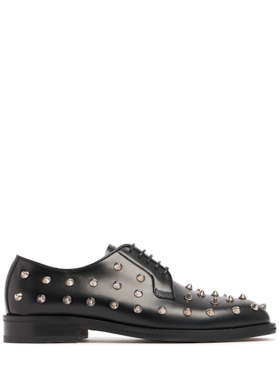 Dsquared2: Leather derby shoes - Black - men_0 | Luisa Via Roma