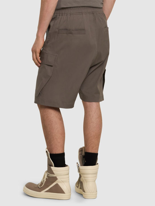 Rick Owens: Cargobelas cotton shorts - Dust - men_2 | Luisa Via Roma
