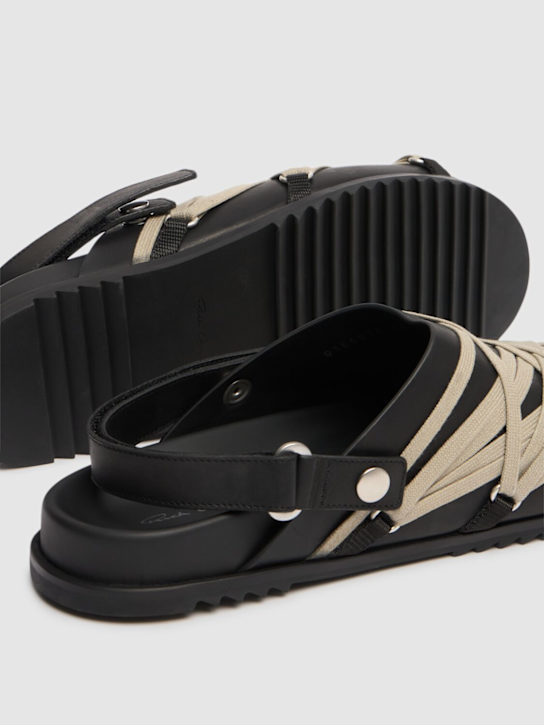 Rick Owens: Megalaced mules - Black - men_3 | Luisa Via Roma